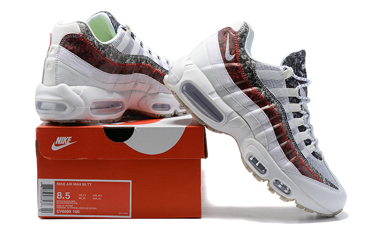 New Nike Air Max 95 White Grey Brown Shoes - Click Image to Close